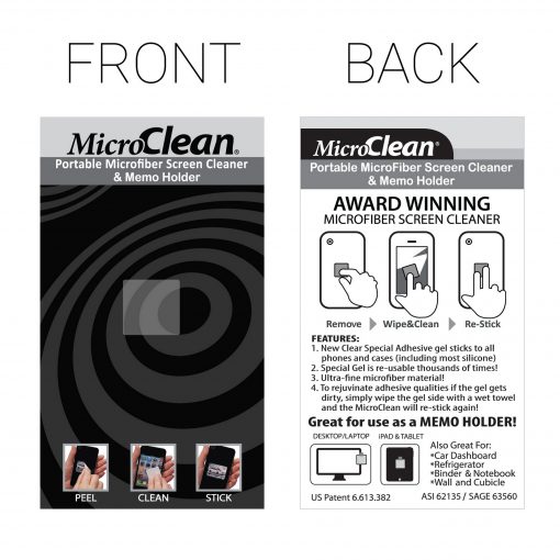 MicroClean - Portable Micro Fiber Screen Cleaner (1.3"x1.3") Circle-4