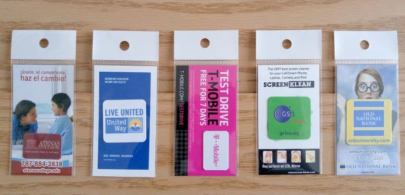 Custom MicroClean - Portable Microfiber Screen Cleaner (2.4"x1.6") Rectangle - 2