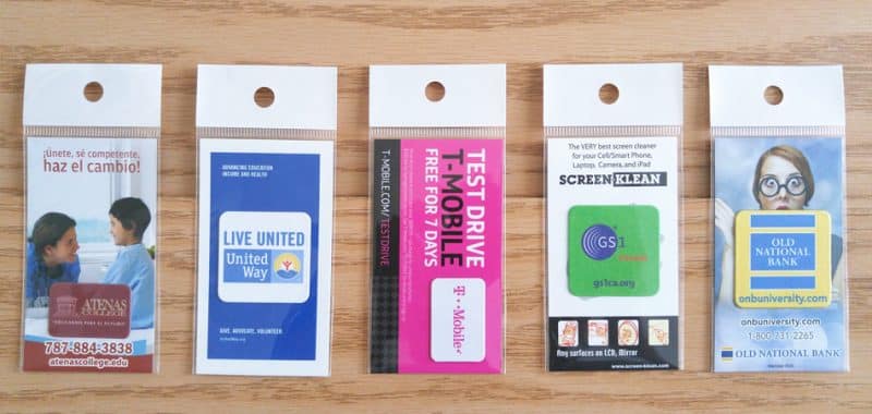 Custom MicroClean - Portable Sticky Microfiber Screen Cleaner (1.2"x1.2") Circle - 5