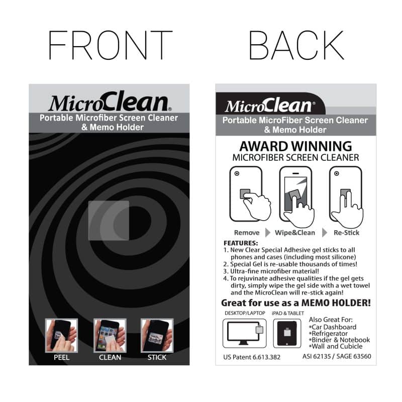 Custom MicroClean - Portable Sticky Microfiber Screen Cleaner (1.2"x1.2") Circle - 6
