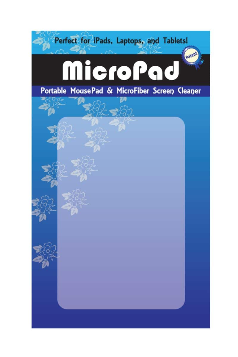 Custom MicroPad - Mobile Adhesive Screen Cleaner & Portable Mouse Pad (3.56"x2.44") - 3