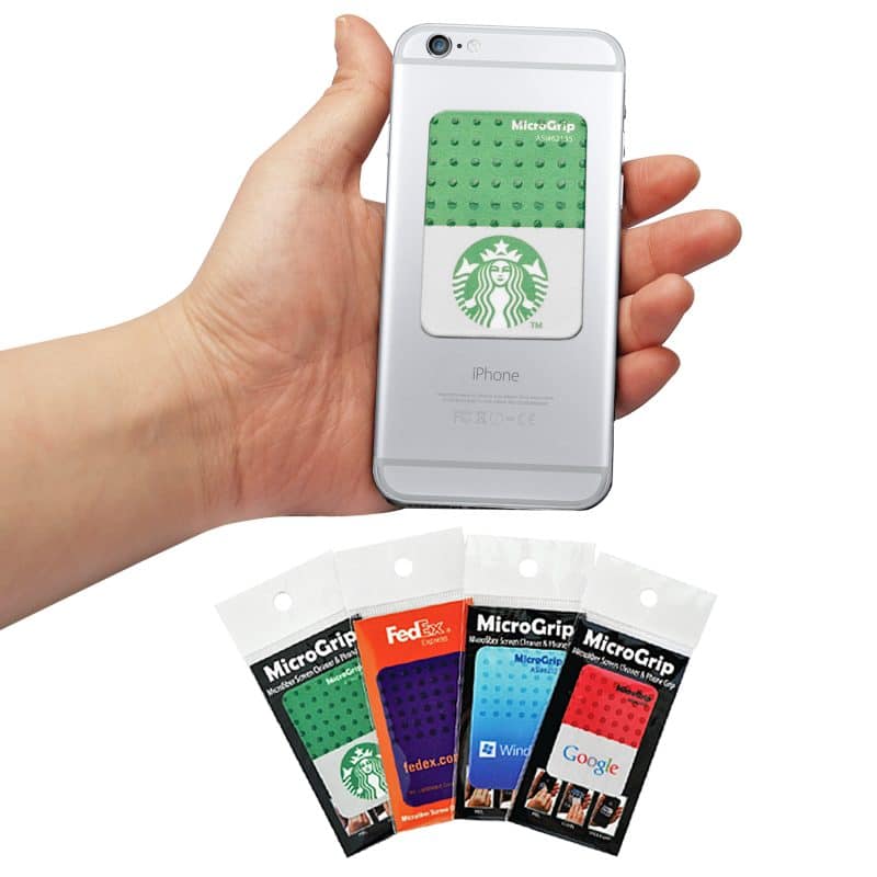 Custom R3 MicroGrip - Portable Microfiber Screen Cleaner & Non-Slip Device Grip (2"x1.3") - 1